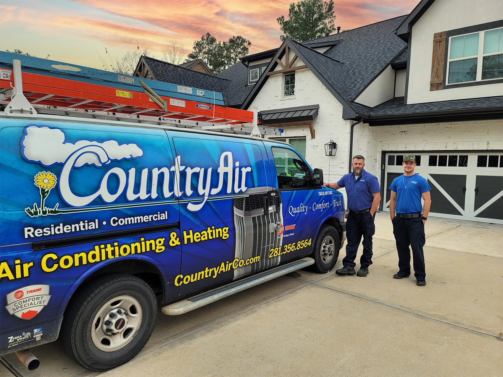 AC Techs on Service Call